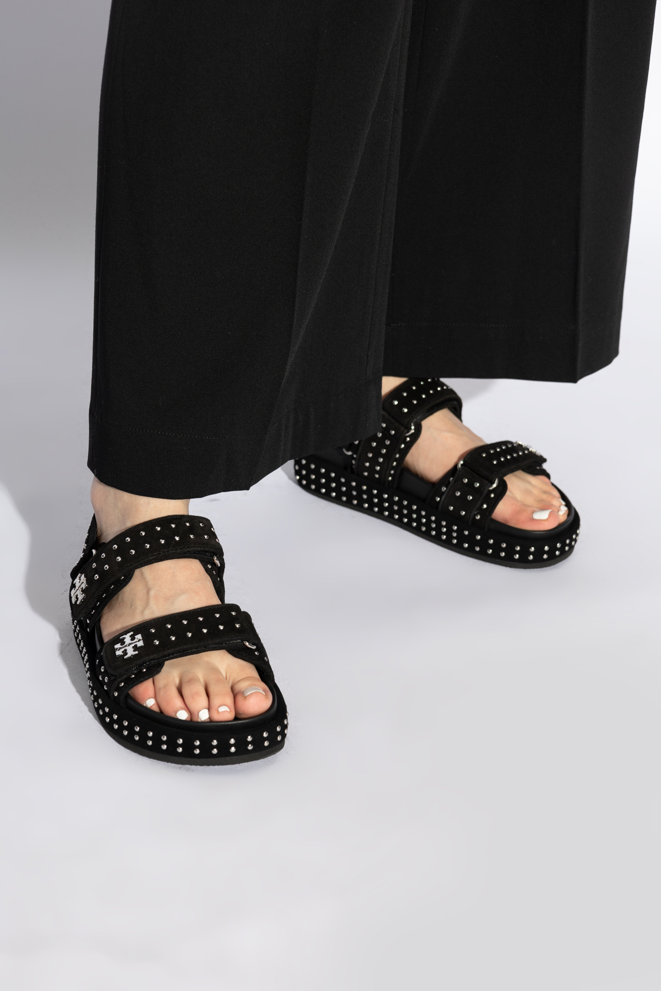【送料&関税込】Tory Burch Kira Suede Sandal With Applied St Kira Sport Triple-Strap Sandal: Women's Designer Sandals